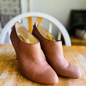 Coach Tan Leather Heeled Boots
